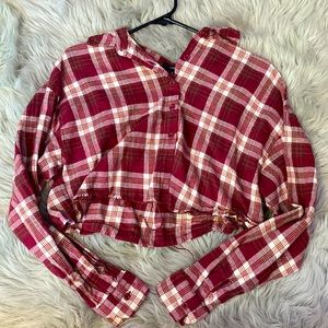 cropped flannel